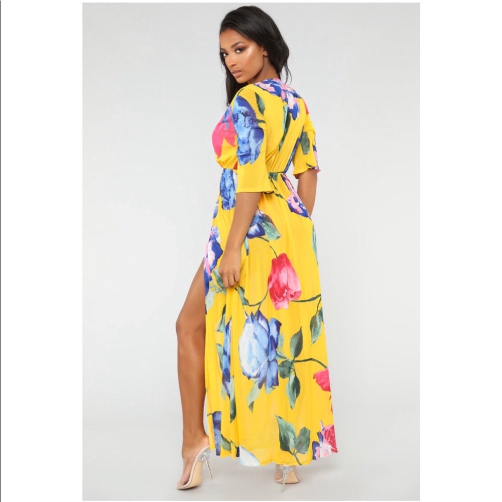 Yellow Floral Cover-Up
